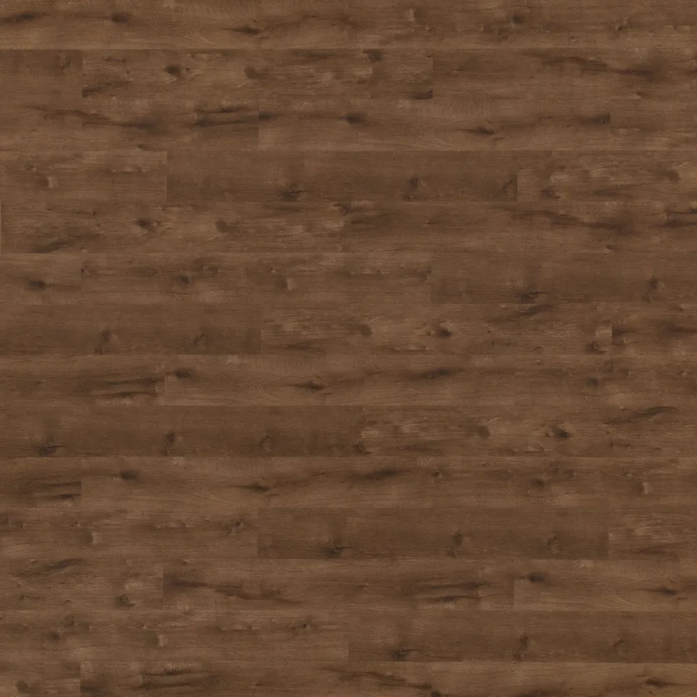 Closeup view of a floor with Chestnut vinyl flooring installed