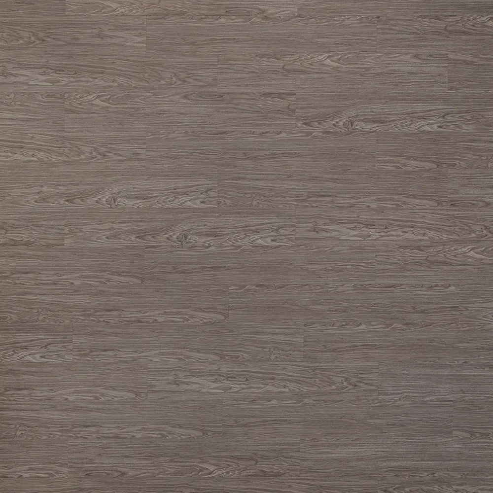 Closeup view of a floor with Midland Grey vinyl flooring installed