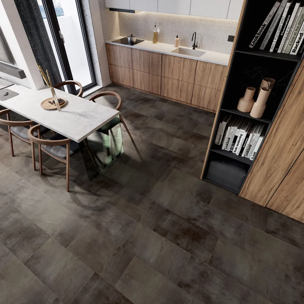 Example of a typical room with Obsidian vinyl flooring installed